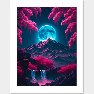 Japanese Landscape 1 - Neon Posters and Art